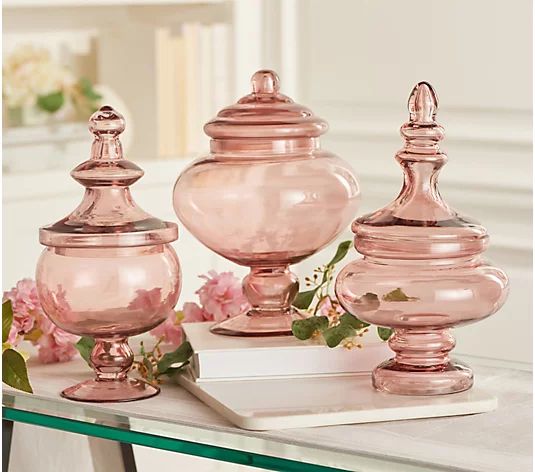 BFF Collection Set of 3 Assorted Glass Apothecary Decor Jars - QVC.com | QVC