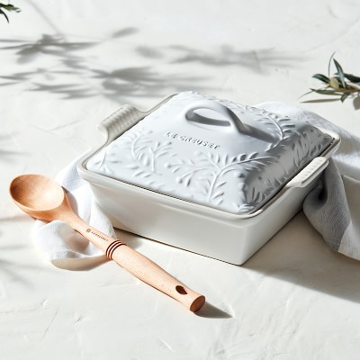 Le Creuset Olive Branch Heritage Stoneware Deep Square Covered Baker, 2 1/2-Qt. | Williams-Sonoma