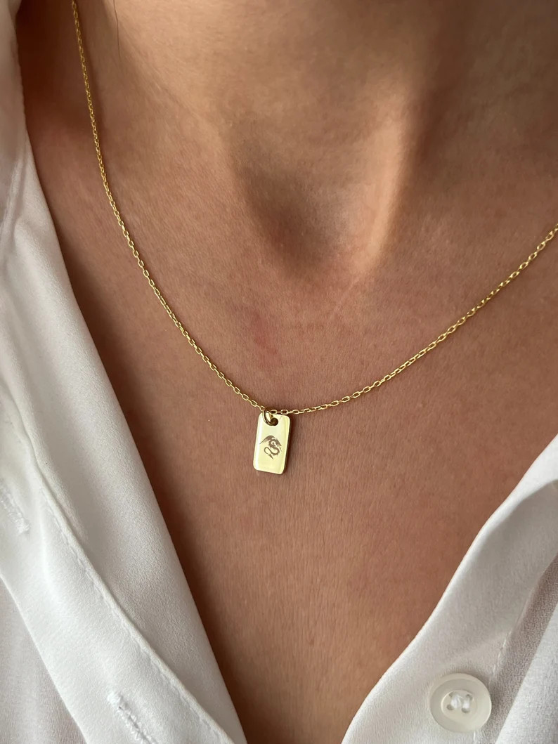 Dragon Necklace 925 Silver Jewelry Minimalist Necklace Fictional Pendant Mythology Jewelry Pendan... | Etsy (US)