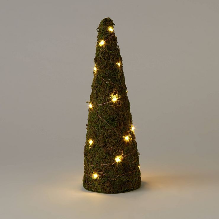 12&#34; Pre-Lit Battery Operated Decorative Moss Tree - Wondershop&#8482; | Target