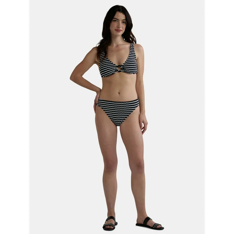 Time and Tru Women's and Women's Plus Striped Crochet Bikini Top, Sizes XS-3X - Walmart.com | Walmart (US)