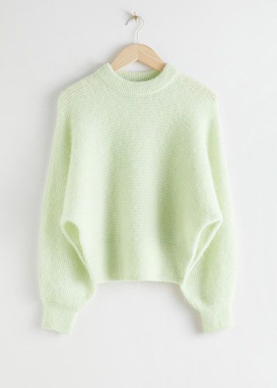 Cropped Wool Blend Puff Sleeve Sweater | & Other Stories (EU + UK)