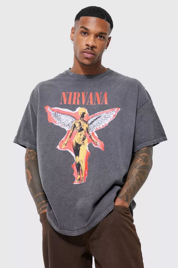 Oversized Nirvana License T-shirt | Boohoo.com (US & CA)