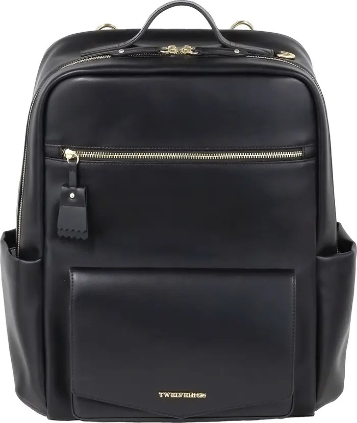 Peek-A-Boo Faux Leather Diaper Backpack | Nordstrom