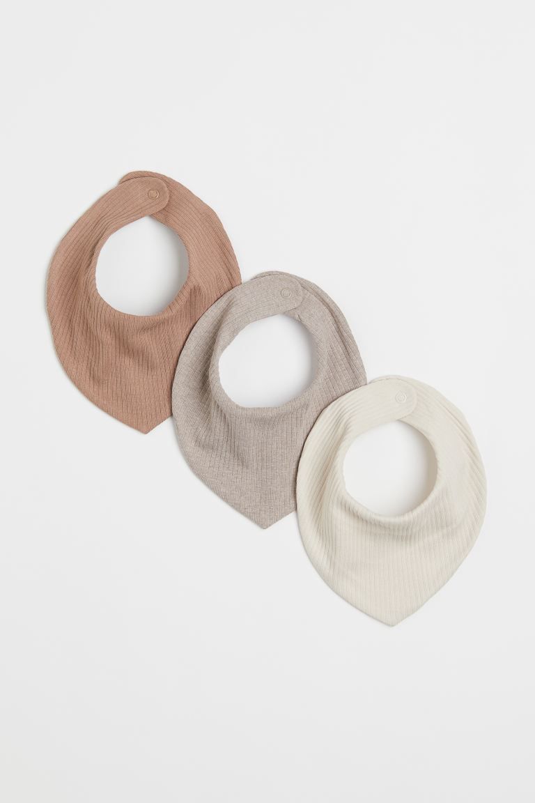 3-pack Ribbed Triangular Scarves | H&M (US + CA)