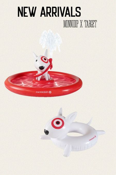 New arrivals! Minnidip x Target. These are a must have for summer! How fun! MINNIDIP Target Bullseye Inflatable Fountain Sprinkler & MINNIDIP Target Bullseye Ring Float

Target find. Target style. Target. 

#LTKSeasonal #LTKParties #LTKFindsUnder50
