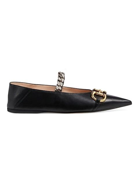 Ballet Flats with Chain and Horsebit | Saks Fifth Avenue
