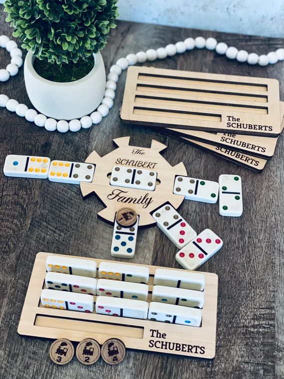 Mexican Train Personalized Hub and Holder Set Dominoes Custom - Etsy | Etsy (US)