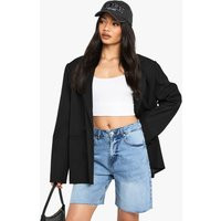 boohoo Women's Bermuda Denim Short in Acid Wash Light Blue | Size: 2 | boohoo (US & Canada)