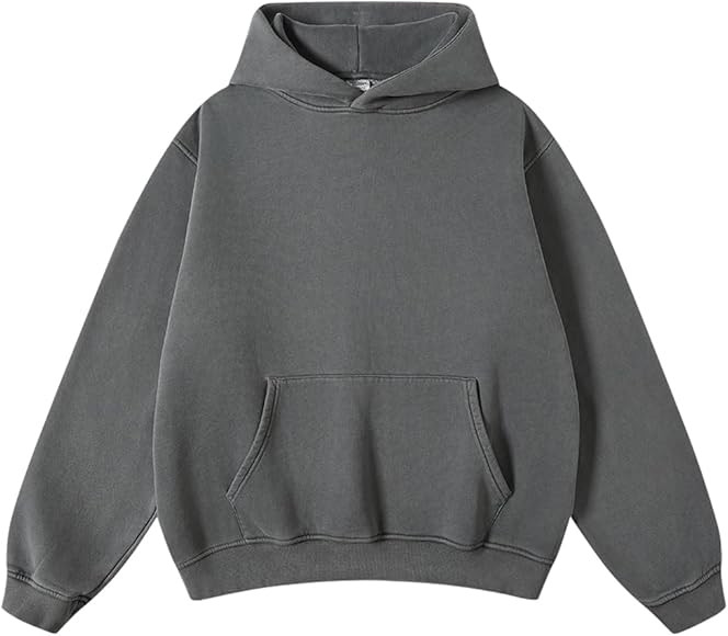 FAIABLE Mens Oversized Hoodie Pullover Vintage Acid Wash Hoodie Athletic Midweight Fleece Sweatsh... | Amazon (US)