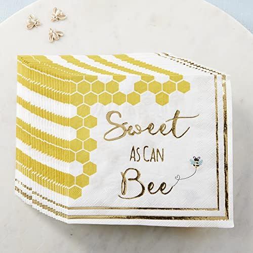 Kate Aspen Sweet as Can Bee Decorative Paper Napkins (Set of 30), Baby Shower Luncheon Serveware,... | Amazon (US)