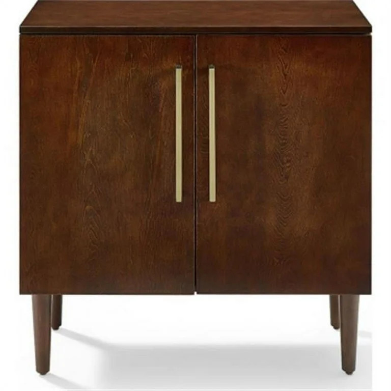 Crosley Furniture Everett Wood 2 Door Console Table in Mahogany/Gold | Walmart (US)
