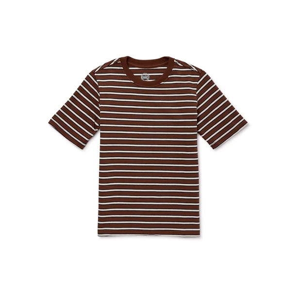 Wonder Nation Boys Short Sleeve Striped T-Shirt, Sizes 4-18 & Husky | Walmart (US)