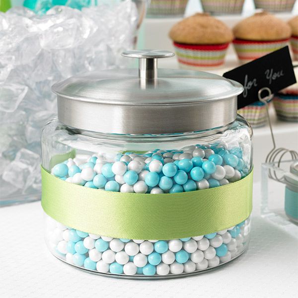 anchor 2 qt. Montana Glass Canister Aluminum Lid | The Container Store