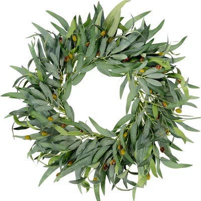 Artificial Olive Wreath For Front Door Wreath With Olive Leaves Olive Bean Leaves Wreath Spring Summer Wreath For All Seasons Wall Window Home Indoor | Wayfair North America