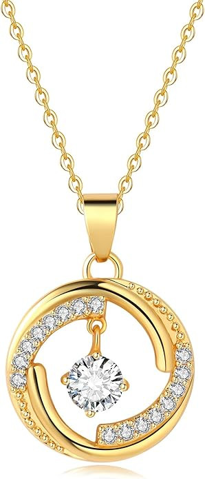 Dainty Gold Necklace for Women, 18K Real Gold Plated Necklace, White Gold Cross Silver Necklace, ... | Amazon (US)