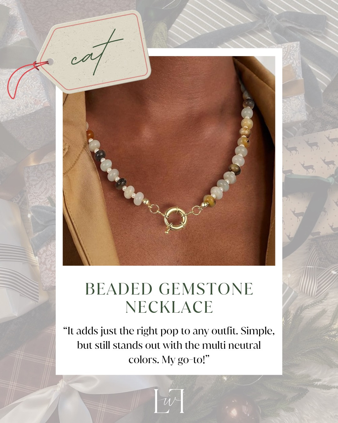 A favorite things party pick that feels personal yet wearable. This beaded gemstone necklace adds subtle interest to any outfit while staying neutral enough for everyday styling.

Life with Loverly, amazon jewelry finds, beaded gemstone necklace, everyday jewelry, neutral accessories, thoughtful gifts 

 #LTKHoliday #LTKootd #LTKFindsUnder50
