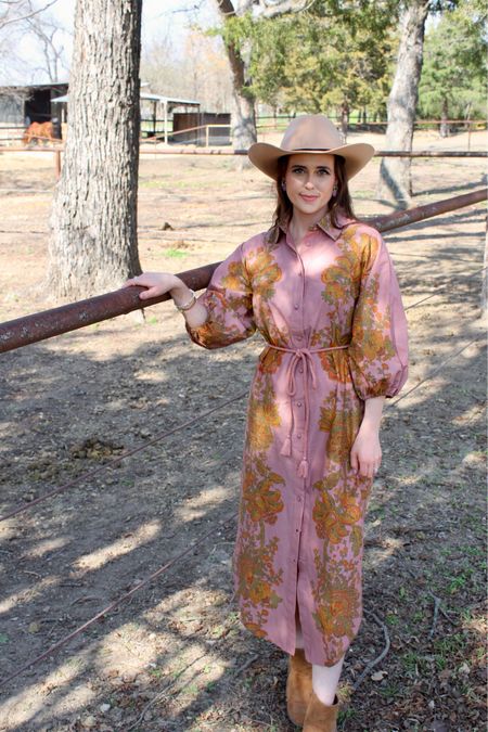 A day in the life of a Texas girl 🐎It’s not every day I go for the cowboy hat; but when I do, my day is instantly better! 

This midi dress from HerStory is the perfect western look for the rodeo or just a night out in Texas! It’s already in the 80s some days here, but I still want to be covered and styled. This dress has a FABULOUS lightweight fabric. Since it’s loose fitting & just tightened via drawstring it’s also perfect for that rodeo food 😋

I paired my dress with a brown cowboy hat & fringe booties, but it would also be cute with knee high boots if it were colder, or sandals once it gets warmer. 

#LTKparties #LTKstyletip