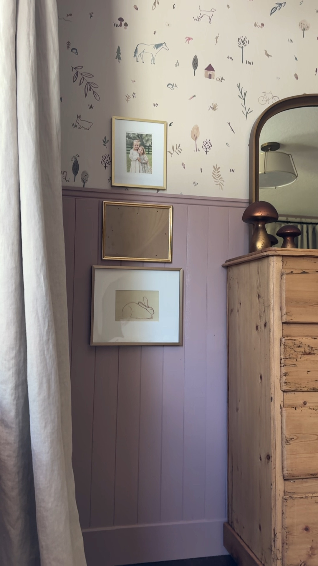 Gold frames that come with a template for easy hanging. Gold gallery frames with matte. Bunny art. Little girls room. Gold picture frames. Gold frames.  Brass frames.

#LTKHome