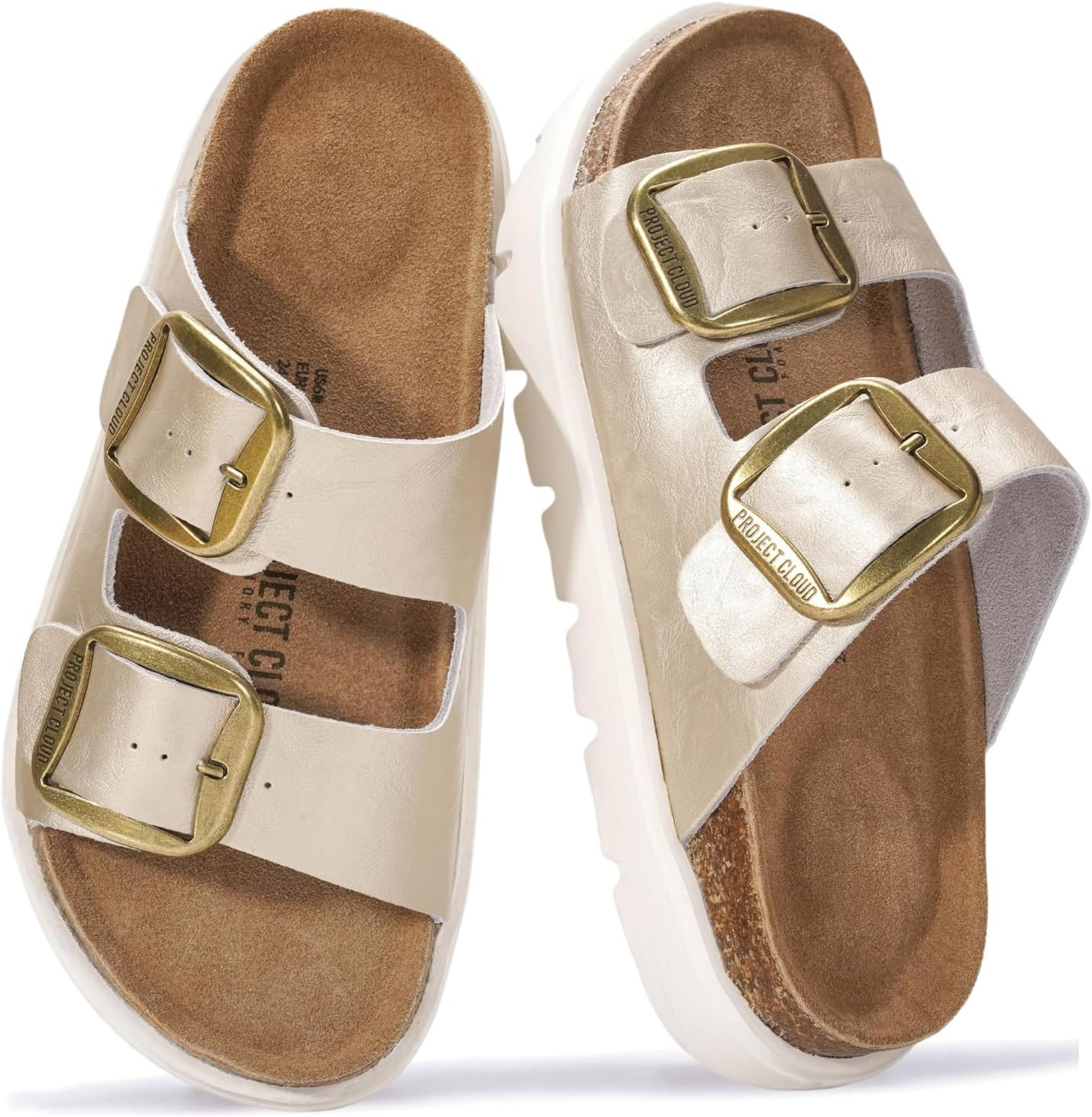 Project Cloud 100% Genuine Leather Platform Sandals Women (Greecechunky) | Amazon (US)