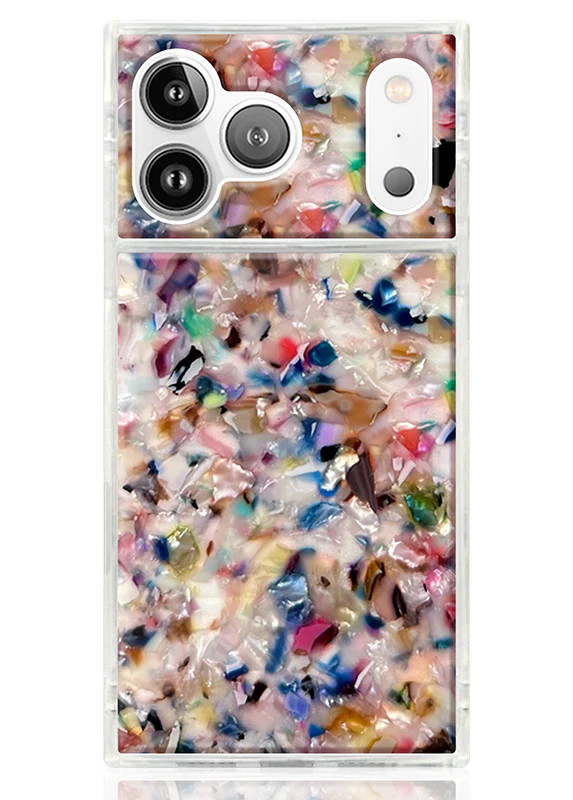 SQUARE® Rainbow Confetti Tortoise Shell iPhone Case | FLAUNT