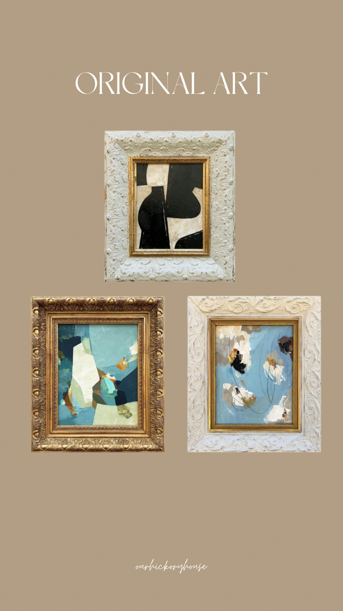 When the ornate frame pairs perfectly with the modern art 

#LTKHome