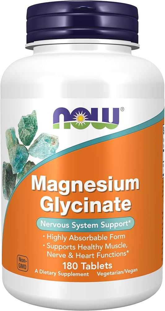 NOW Foods Supplements, Magnesium Glycinate 100 mg, Highly Absorbable Form, 180 Tablets | Amazon (US)
