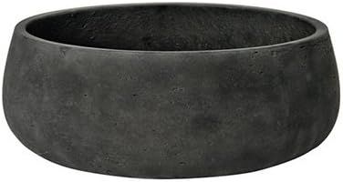 Elegant Low Planter Pot Fiberstone | Black washed 4.5"H x 11.5" - By Pottery Pots | Amazon (US)