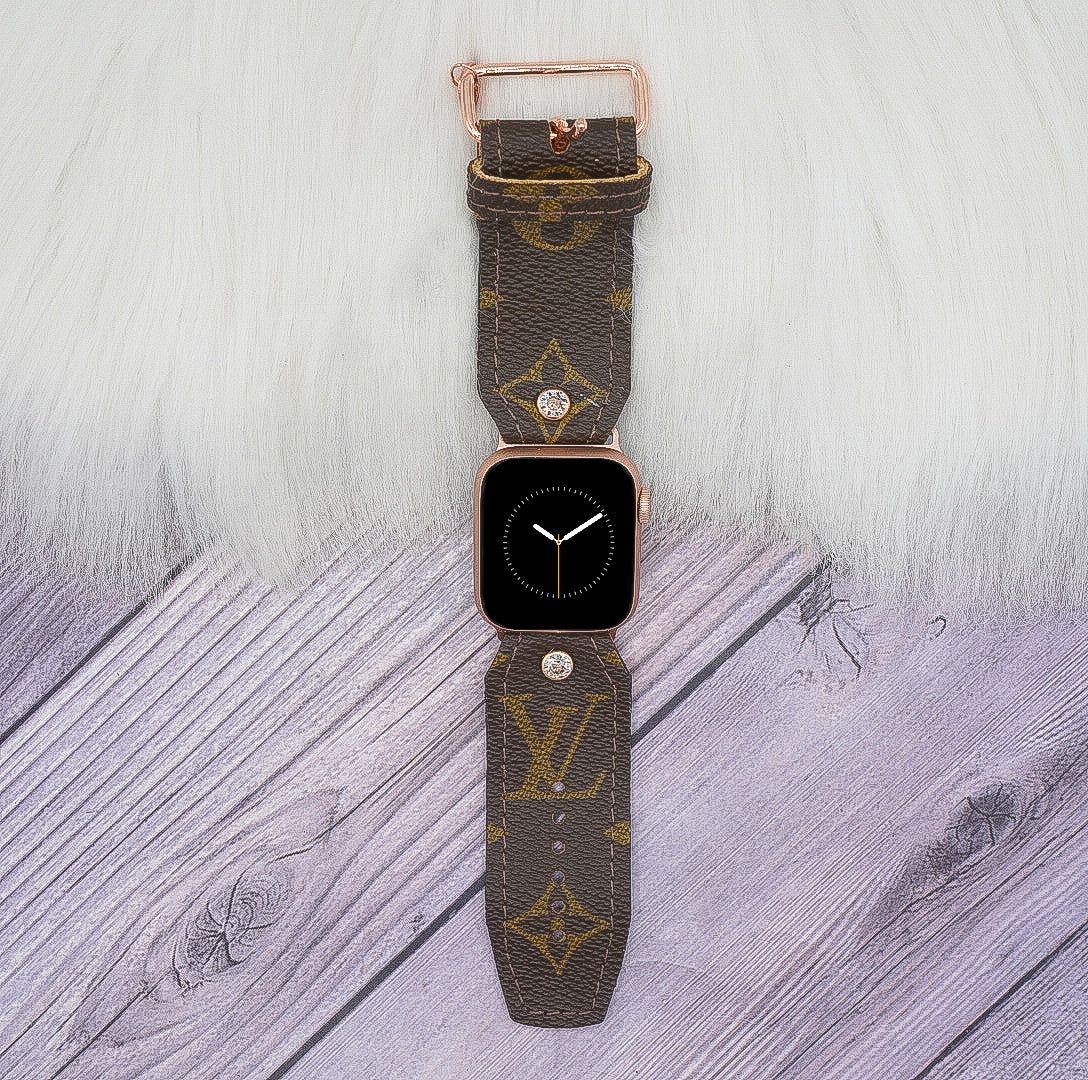 Limited Edition Sivella Band in Upcycled LV Monogram with Brown Edge Paint | Spark*l