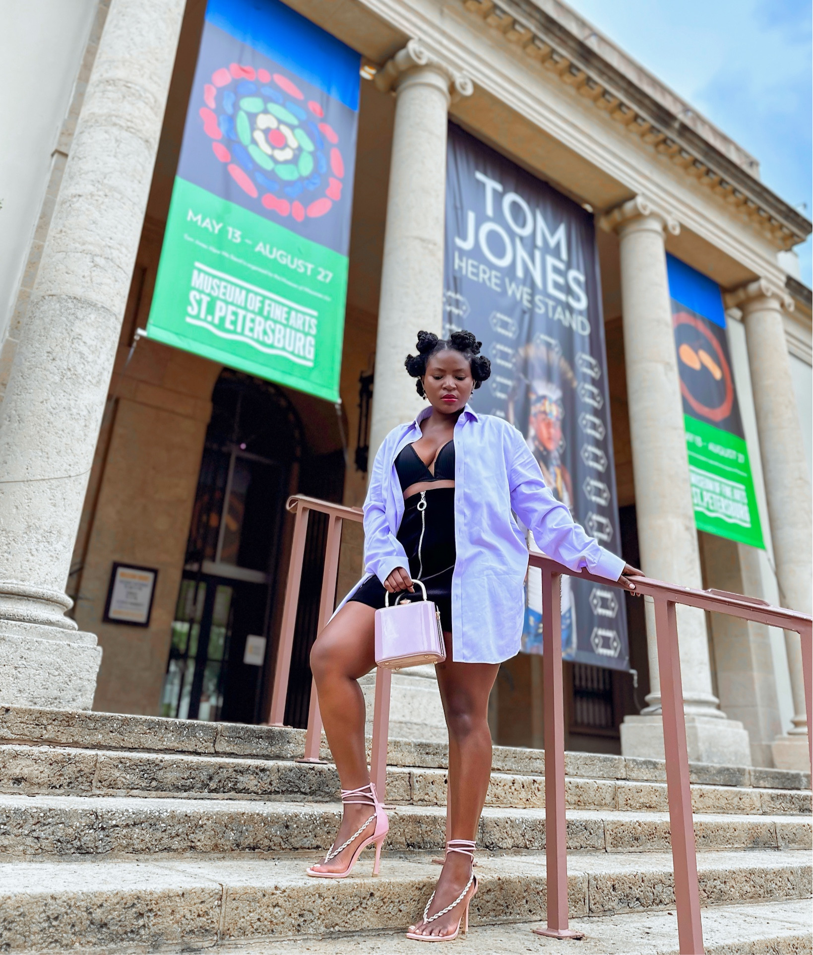 Today’s solo brunch outfit (pictured St. Petersburg Florida) 

Summer outfit ideas. 
Men’s Shirt , Black Mini Skirt , summer casual date outfit ideas  

Similar looks linked. 
Wearing Men’s Lavender Shirt size medium 

#LTKstyletip #LTKfit #LTKSeasonal