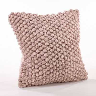 Down Filled Crochet Pompom Pillow - Saro Lifestyle | Target