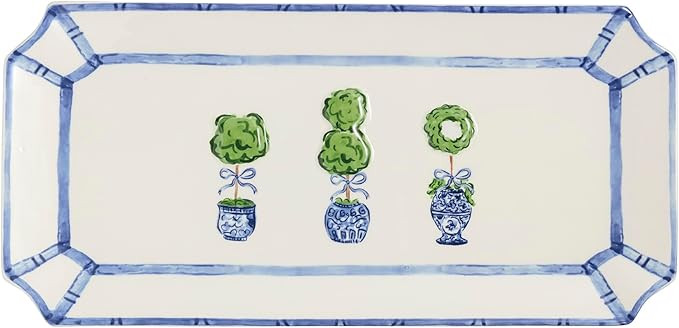 Mud Pie Ceramic Topiary Tray | Amazon (US)