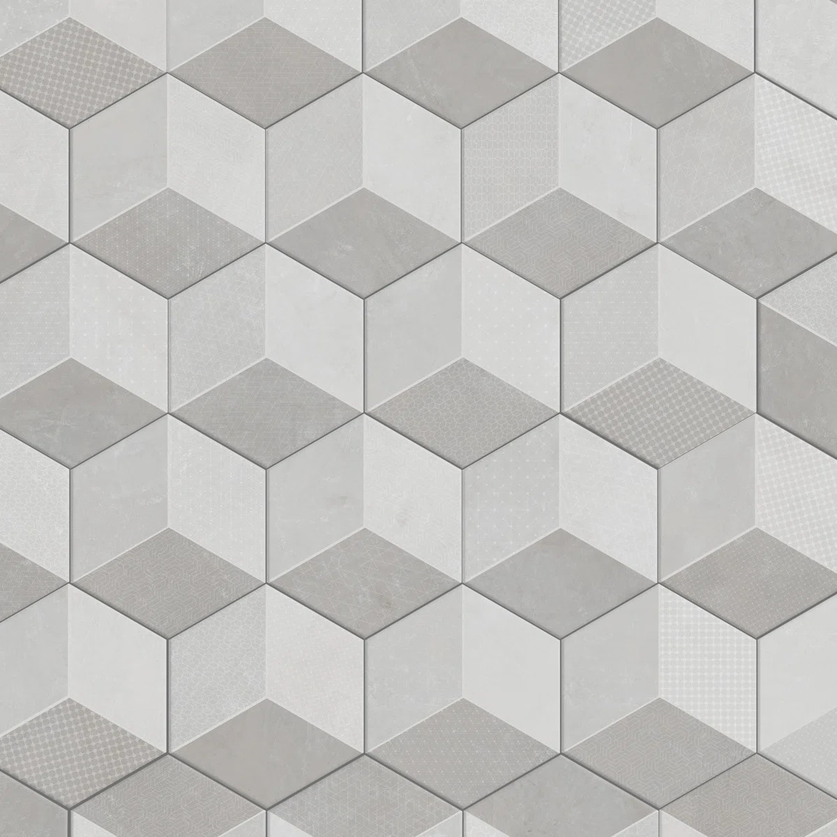 Panama Hex 9" x 10" Porcelain Patterned Wall & Floor Tile | Perigold