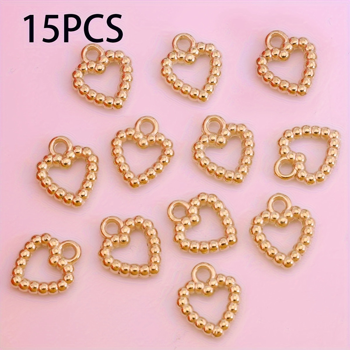 hollow heart pendants ccb plastic   jewelry making - Temu | Temu Affiliate Program
