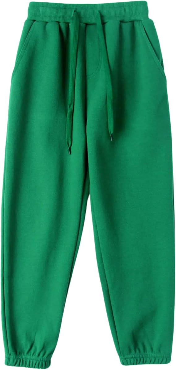 AngelBabies Boys Girls Pants Joggers Cotton Drawstring Kids Plain Sweatpants with Pockets 5Y-14Y | Amazon (US)