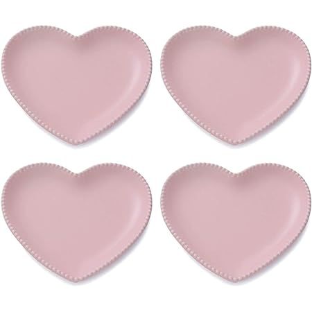 CHOOLD Elegant Ceramic Heart Shaped Salad Plate/Dessert Plate for Home Kitchen Party Xmas-7 Inch-... | Amazon (US)