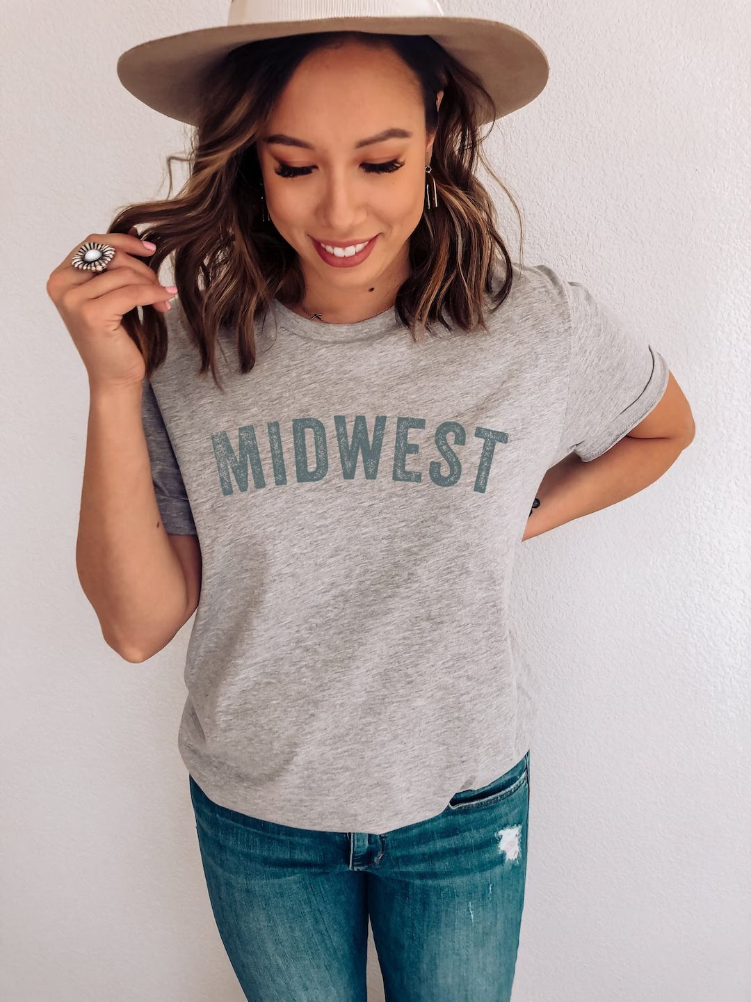 Midwest Tee, Midwest Shirt, Women's Midwest Graphic Print Over, Crewneck, Home State Shirt, Unise... | Etsy (US)