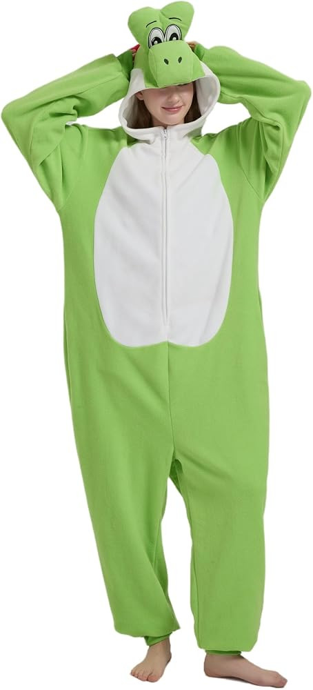 Costume Onesie Adult Animal Jumpsuit Unisex One-Piece Pajamas Cosplay Sleepwear for Halloween chr... | Amazon (US)