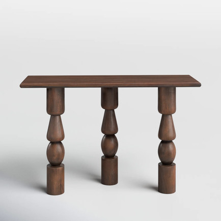 Crews 47.2'' Solid Wood Console Table Best Sculptural Console Tables