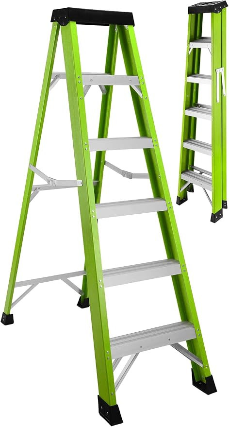 6-Ft Ladder, Fiberglass Step Ladder, 330-Pound Capacity, Type IA, Portable Folding Platform Step ... | Amazon (US)