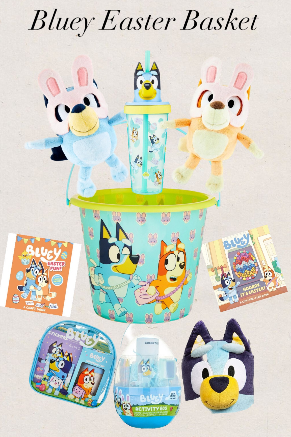Bluey Easter basket
Easter gifts
Toddler Easter gifts
Stuffed animals
Bunnies

#LTKbaby #LTKfindsunder50 #LTKkids