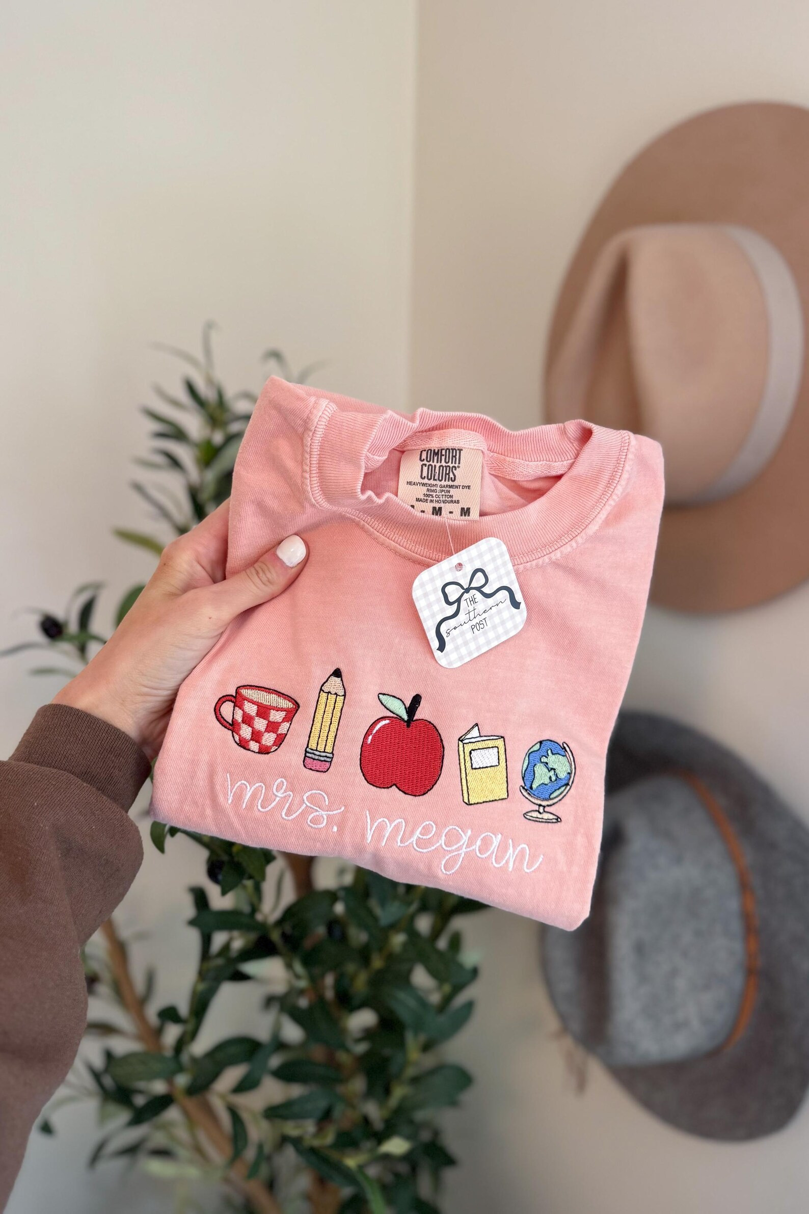 Personalized Teacher Icon Shirt -- Short Sleeve, Embroidered, Teacher Gift - Etsy | Etsy (US)