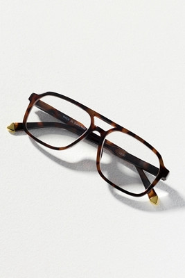 Elite Eyewear Flat-Top Aviator Blue Light Readers | Anthropologie (US)