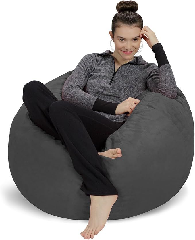 Sofa Sack - Plush, Ultra Soft Bean Bag Chair - Memory Foam Bean Bag Chair with Microsuede Cover -... | Amazon (US)