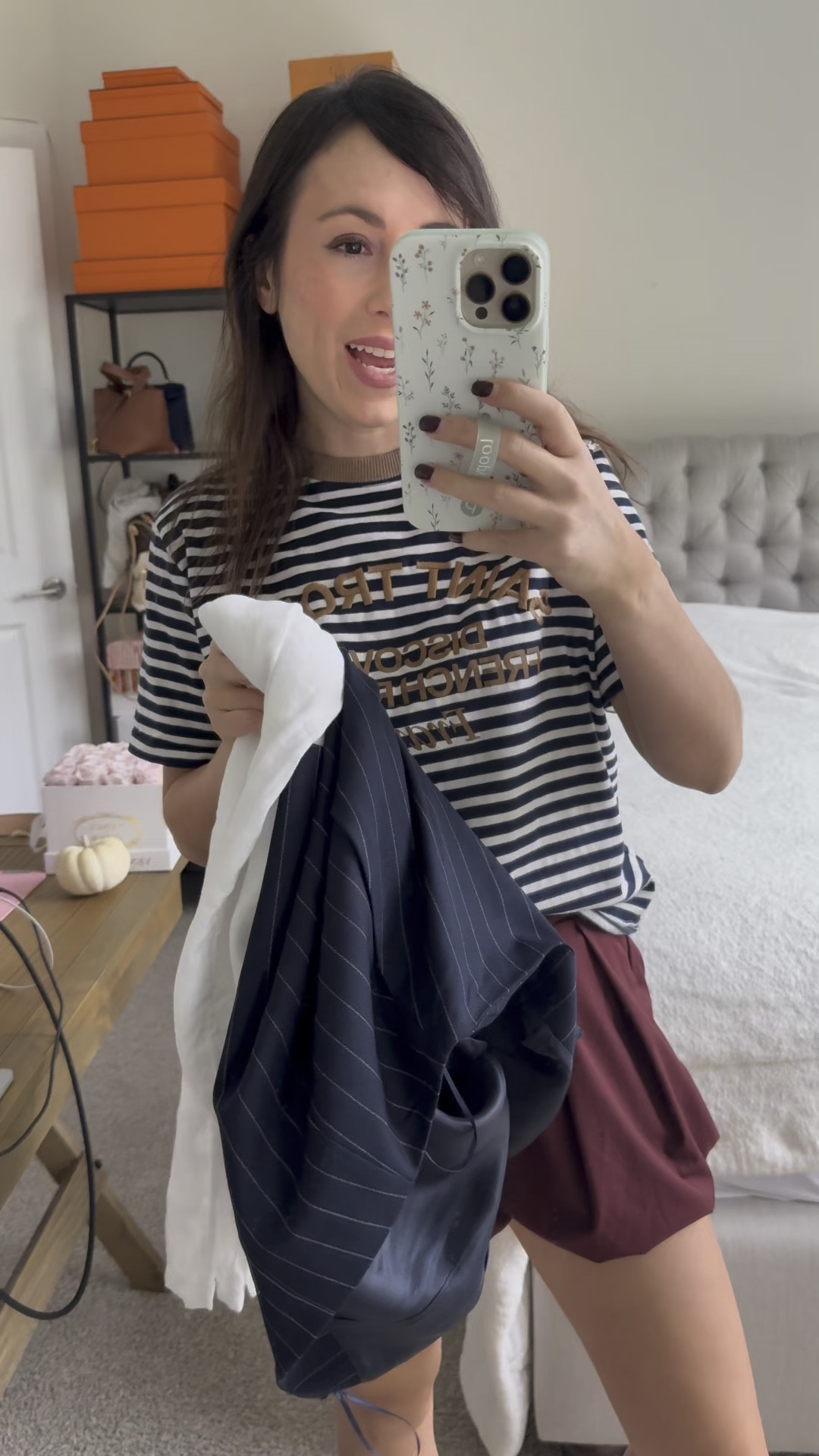 Pinstripe navy skort (4) and j crew white linen pants with navy cashmere sweater (xs) 



#LTKSeasonal #LTKWatchNow #LTKStyleTip