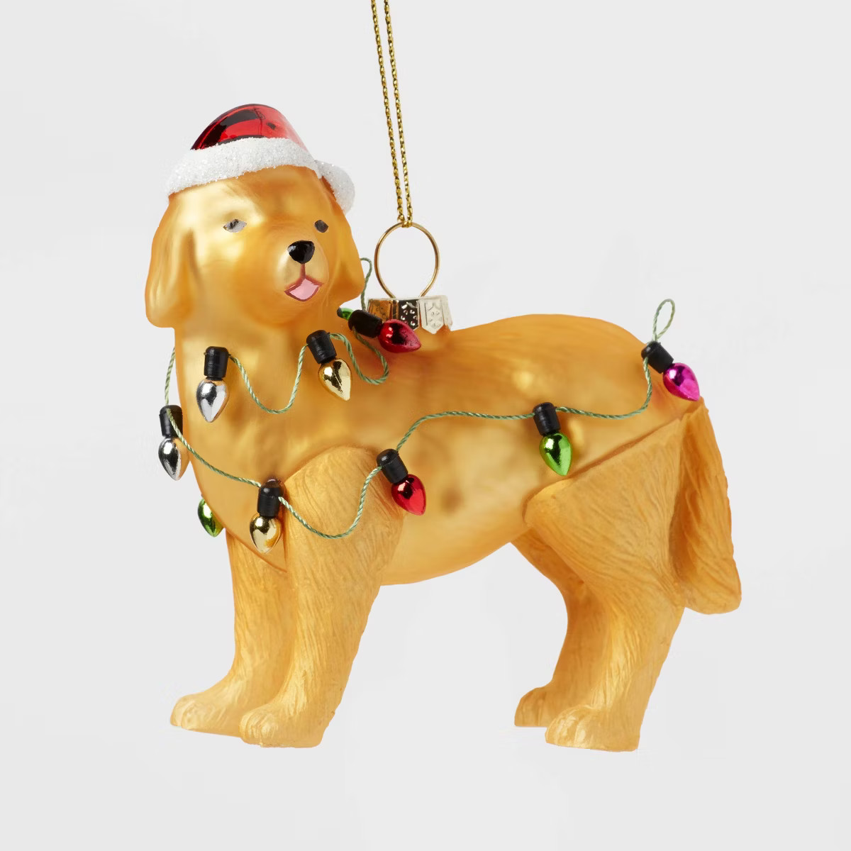 Glass Golden Retriever with Lights Christmas Tree Ornament Gold - Wondershop™ | Target