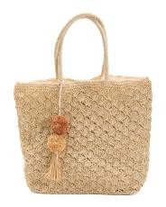Handmade Straw Beach Tote | TJ Maxx