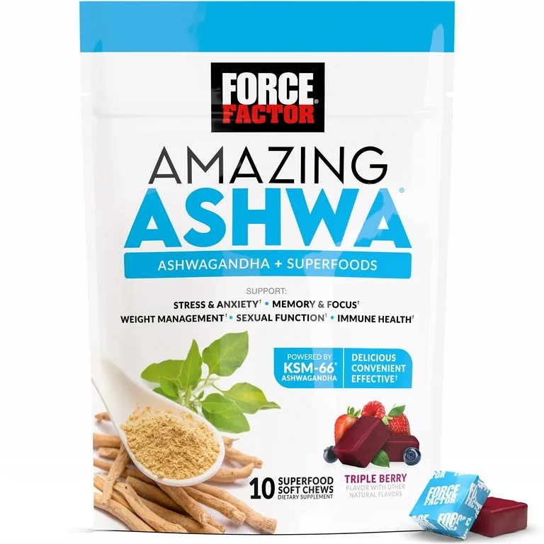 Force Factor Amazing Ashwa with KSM-66 Ashwagandha & L-Theanine for Stress Relief, Relaxation & C... | Walmart (US)