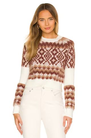 Lovers and Friends Tavi Fair Isle Sweater in Ivory & Tan from Revolve.com | Revolve Clothing (Global)