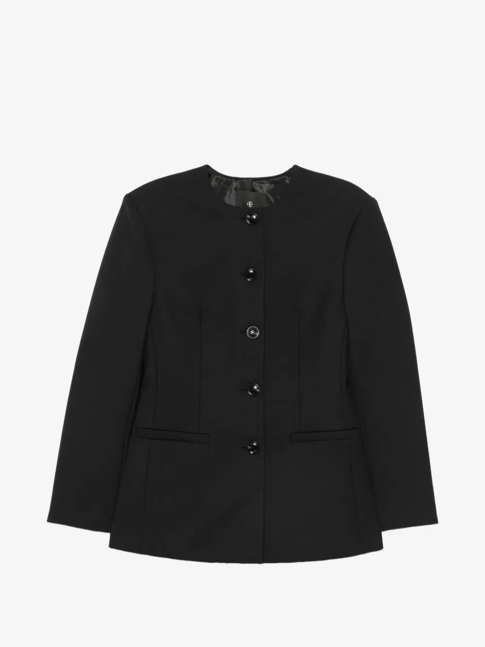 Huda collarless button-up jacket | Farfetch Global